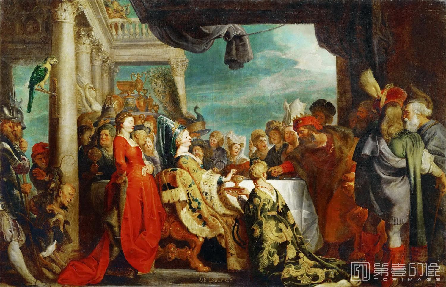 油画-奥地利维也纳艺术史博物馆-Peter Paul Rubens Alboin, King of the Langobards-629